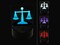 Scales of Justice Legal Lawyer Icon 3D Illusion LED Night Light Sign Nightstand Desk Lamp